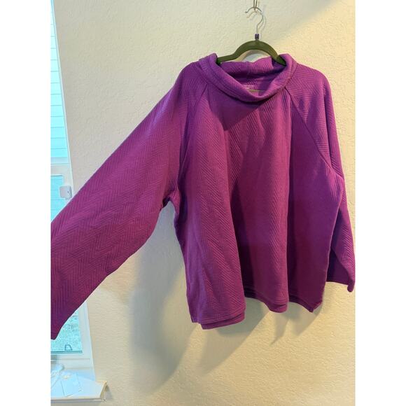 Tek Gear Textured Funnel Neck Pullover Purple Size 2X - Picture 7 of 8